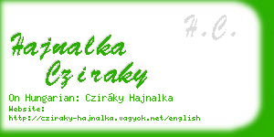 hajnalka cziraky business card